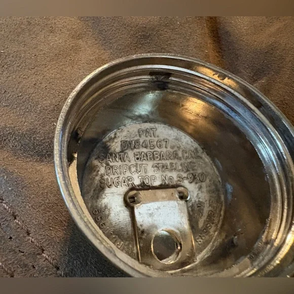 Vintage Clear Glass Sugar Shaker with Metal Lid